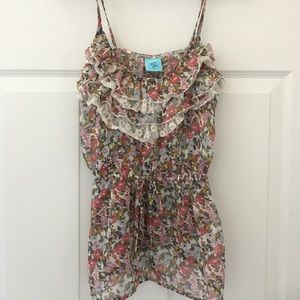 Floral sheer tank